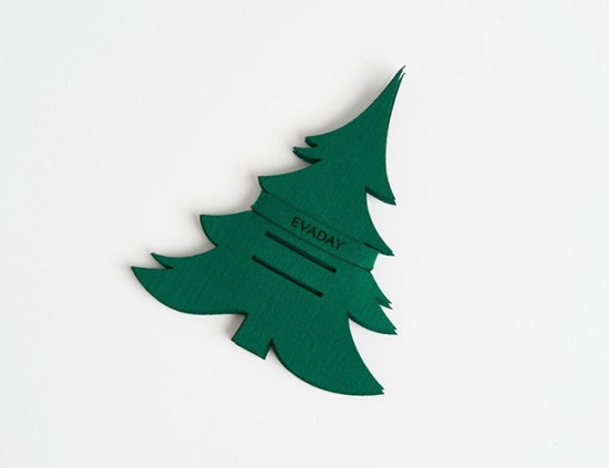 Porte couverts SAPIN DE NOEL, feutrine, 4 pcs.