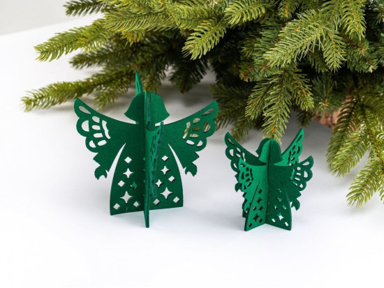 Décorations de sapin de Noël ANGE, feutrine, 3pcs. h 9 cm