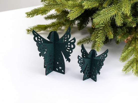 Décorations de sapin de Noël ANGE, feutrine, 3pcs. h 9 cm