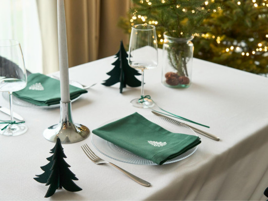set de décorations SAPIN DE NOEL, feutrine, 1 pc. h16.5 cm et 2 pcs. h13 cm