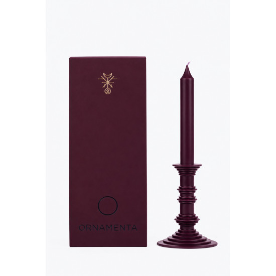 Cierge ORNAMENTA Prune velours