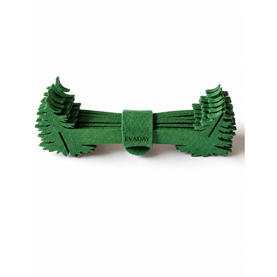 Ronds de serviette SAPIN DE NOEL, feutrine verte, 6 pcs, Ø 5cm