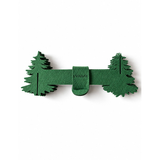 Ronds de serviette SAPIN DE NOEL, feutrine verte, 6 pcs, Ø 5cm