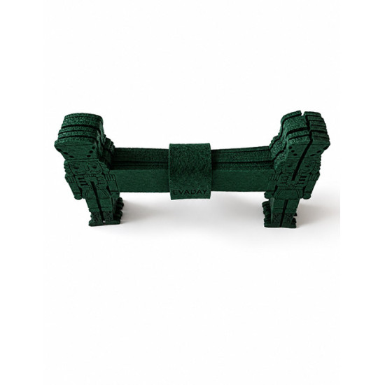 Ronds de serviette CASSE NOISETTES, feutrine vert foncé, 6 pcs