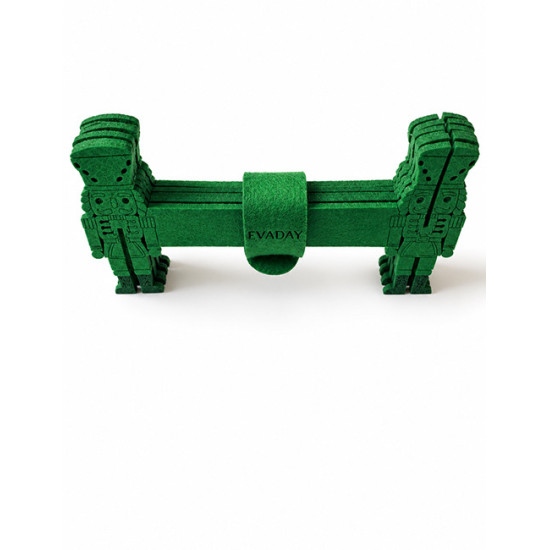 Ronds de serviette CASSE NOISETTES, feutrine verte, 6 pcs