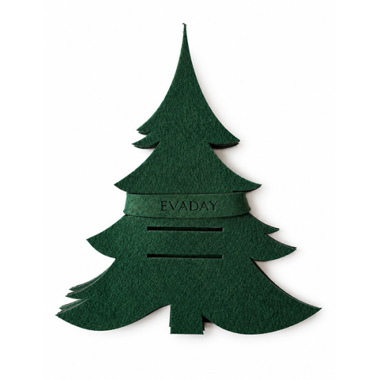 Cutlery Holder FIR, Dark Green Felt, 4 pcs.